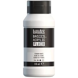 Peinture acrylique - Basic Acrylic Fluid - Liquitex - 118 mL - Blanc de titane - 432