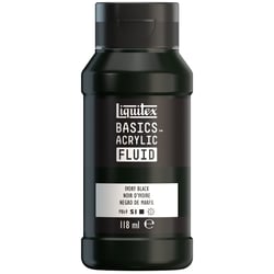 Peinture acrylique - Basic Acrylic Fluid - Liquitex - 118 mL - Noir ivoire - 244