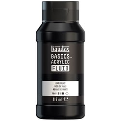 Peinture acrylique - Basic Acrylic Fluid - Liquitex - 118 mL - Noir de Mars - 276