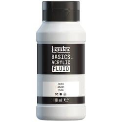 Peinture acrylique - Basic Acrylic Fluid - Liquitex - 118 mL - Argent - 052