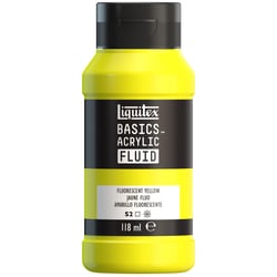 Peinture acrylique - Basic Acrylic Fluid - Liquitex - 118 mL - Jaune fluorescent - 981