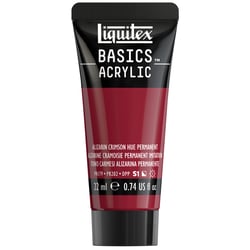 Tube de peinture acyrlique 22 ml Liquitex - Basics Acrylic - alizarine cramoisie permanent imitation