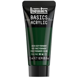 Tube de peinture acyrlique 22 ml Liquitex - Basics Acrylic - vert foncé permanent