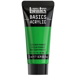 Tube de peinture acyrlique 22 ml Liquitex - Basics Acrylic - vert clair permanent