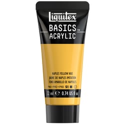 Tube de peinture acyrlique 22 ml Liquitex - Basics Acrylic - jaune de Naples imitation
