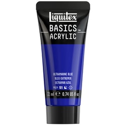 Tube de peinture acyrlique 22 ml Liquitex - Basics Acrylic - bleu outremer