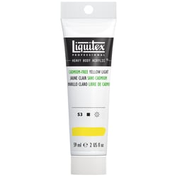 Tube 59 ml de peinture acrylique Liquitex Heavy Body série 3 - Jaune clair sans cadmium - Extra-fine
