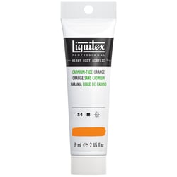 Tube 59 ml de peinture acrylique Liquitex Heavy Body série 4 - Orange sans cadmium - Extra-fine