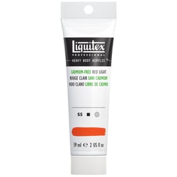 Tube 59 ml de peinture acrylique Liquitex Heavy Body série 5 - Rouge clair sans cadmium - Extra-fine