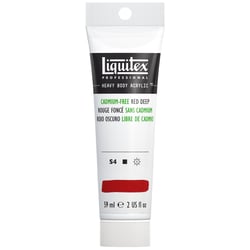 Tube 59 ml de peinture acrylique Liquitex Heavy Body série 4 - Rouge foncé sans cadmium - Extra-fine