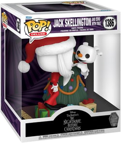 Figurine Funko POP! Deluxe - L'Étrange Noël de Monsieur Jack - Jack Skellington et Zero avec un sapin n°1386