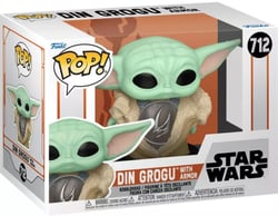 Figurine Funko POP! - The Mandalorian - Din Grogu avec armure n°712