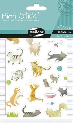 Gommettes Mimi Stick - 4 planches - Chats