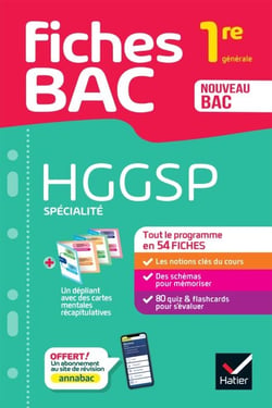 Fiches bac - HGGSP 1re générale (spécialité) - tout le programme en fiches de révision détachables