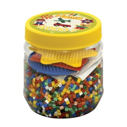 Pot de perles mix et plaques Hama - 5 mm - multicolores - 4000 perles