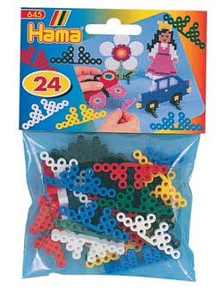 Lot de 24 supports couleurs pour perles Hama - Midi - 645