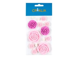 14 accessoires en résine - Roses - Créalia