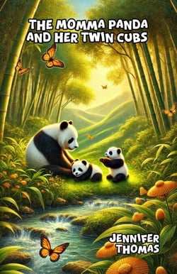 The Momma Panda and Her Twin Cubs
