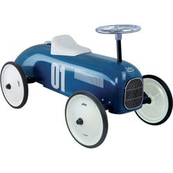 Porteur voiture vintage - métal - bleu pétrole