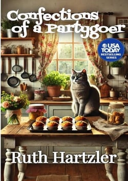 Confections of a Partygoer - Amish Cupcake Cozy Mystery, #6