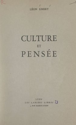 Culture et pensée