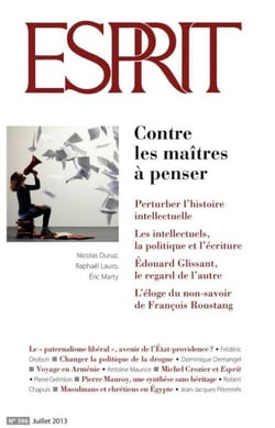 Esprit juillet 2013 - Contre les maîtres à penser
