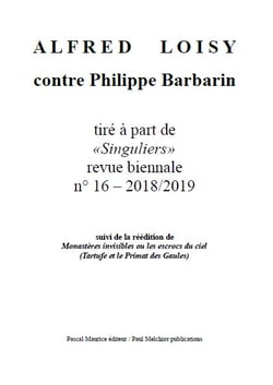 Alfred Loisy - contre Philippe Barbarin