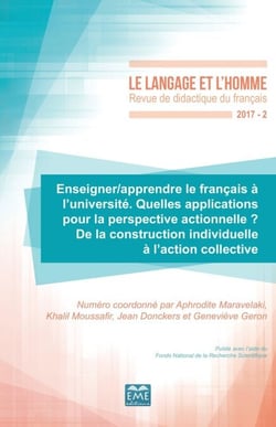 Enseigner/apprendre le français à l'université. Quelles applications pour la perspective actionnelle ? - De la construction individuelle à l'action collective 2017 - 52.2 - 2017 - 52.2