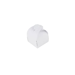 10 boites arrondies - blanc - 5 x 7 cm