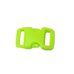 10 clips plastique vert - Creacord -10mm/30x15mm