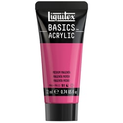 Tube de peinture acyrlique 22 ml Liquitex - Basics Acrylic - magenta moyen