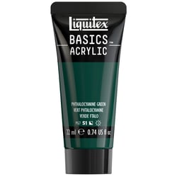 Tube de peinture acyrlique 22 ml Liquitex - Basics Acrylic - vert phtalocyanine