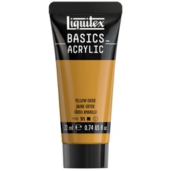 Tube de peinture acyrlique 22 ml Liquitex - Basics Acrylic - jaune oxyde