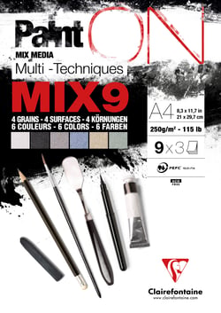 Bloc dessin multi techniques 27 feuilles - A4 - Paint on mix