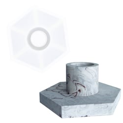 Moule en silicone - bougeoir - Jesmonite