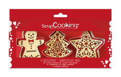 Coffret Noël ScrapCooking® - 3 découpoirs + 3 embosseurs