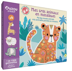 MON COFFRET D'ARTISTE - MES GROS ANIMAUX EN MOSAIQUES