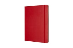 Carnet - 19 x 25 cm - Moleskine- 192 pages lignées - couverture rigide - rouge écarlate