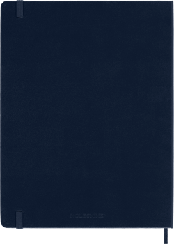 Carnet - 19 x 25 cm - Moleskine - 192 pages unies - couverture rigide - bleu saphir