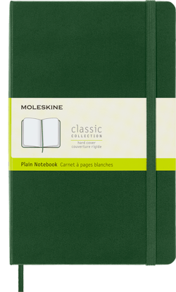 Carnet - 13 x 21 cm - Moleskine- 240 pages unies - couverture rigide - vert myrte