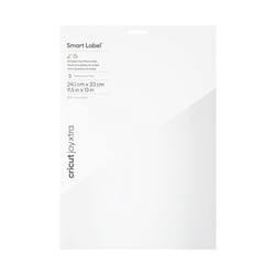 Lot de 3 vinyles amovibles inscriptibles Cricut Joy Xtra™ - Smart Label™ - Blanc - 24,1 x 33 cm