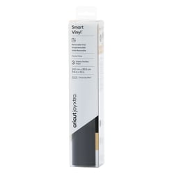 Lot de 3 vinyles amovibles Cricut Joy Xtra™ - Noir, or et argent - 24,1 x 30,5 cm