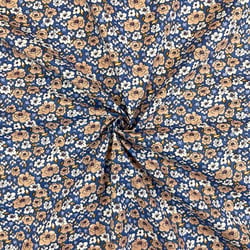 Coupon de tissu Domotex - Imprimé - Coton - Bleu foncé - 100 x 150 cm