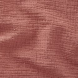 Coupon de tissu en double gaze Domotex - Uni - Coton - Marsala - 100 x 130 cm