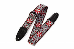 Levy's M8HT-12 - Sangle de guitare - 5 cm - Imprimés 60's Hootenanny rouge et blanc 