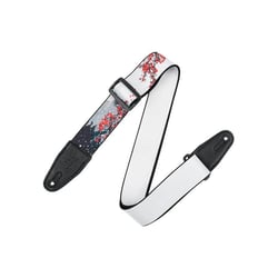 Levy's MPD2C-116 - Sangle de guitare et basse en polyester - 5 cm - Imprimés Fleurs de cerisier et neige 