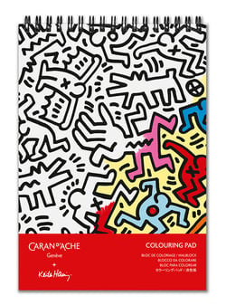 Bloc coloriage - Keith Haring Noël 2023 - A5 14.8 x 21 cm - 200 g/m² - Caran d'Ache