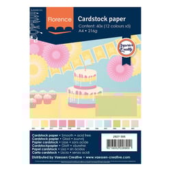 Papier Cartonné Vaessen Creative Florence – Violet Jacinthe, 216 G, 10 Feuilles A4 – Surface Texturée Pour Scrapbooking
