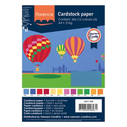 Florence - Papier Cartonné Lisse A4 12x5 Basic