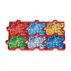 Lot de 6 boîtes de rangement empilables pour puzzle Clementoni